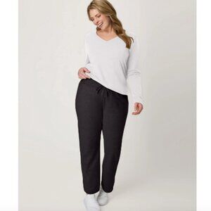 Hanes Women's French Terry Pants with Pockets, Black L